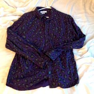 Leopard print flannel